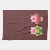 2 serviettes de cuisine de porcs (Horizontal)