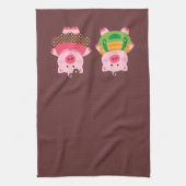 2 serviettes de cuisine de porcs (Vertical)