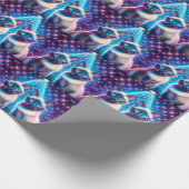 2 Siamese Kittens Posing In With Christmas Tree Cadeaupapier (Hoek)