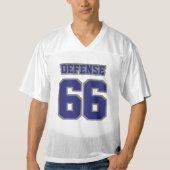 2 Side NAVY BLUE GRAY WHITE Mannen Football Jersey (Voorkant)