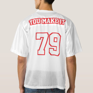 2 Side RED WHITE Mannen Football Jersey
