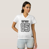 2 Side SILVER GRAY BLACK WHITE Womens Sport Jersey (Voorkant volledig)