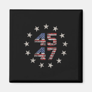 2 Side Trump 2024 President 45 47 Amerikaanse vlag Magneet