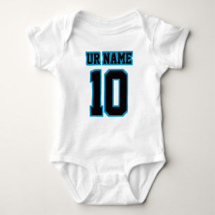 2 Side WIT ZWART BLAUW Bodysuit Football Jersey