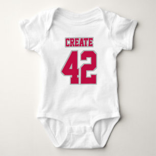 2 Side WITTE CRIMSON ZILVEREN Football Jersey Outf Romper
