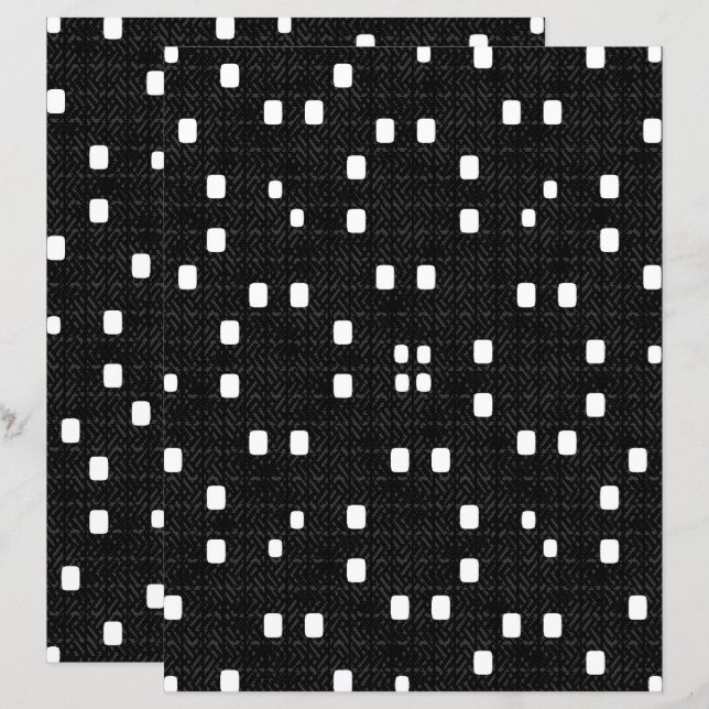 2-Sided B&W Textured Minimalism Scrapbook Page (Devant / Derrière)