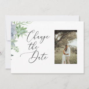 2 Sided Change the Date Photo Card - sappingen Save The Date