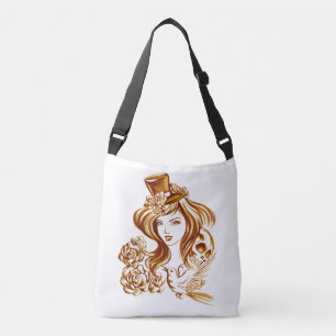 2 Sided Coffee Art Cross Body Bag met zakdoekjes Crossbody Tas