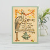 2 Sided Green  Style Announance Aankondiging (Staand voorkant)