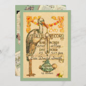 2 Sided Green  Style Announance Aankondiging (Voorkant / Achterkant)