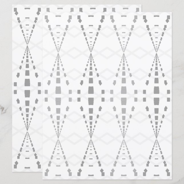 2-Sided Ley Lines Lt Grayscale Scrapbook Page (Voorkant / Achterkant)