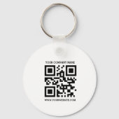 2 sided, Logo, QR Code, Company, Business URL Sleutelhanger (Achterkant)