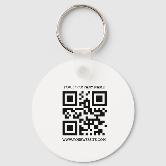 2 sided, Logo, QR Code, Company, Business URL Sleutelhanger (Achterkant)