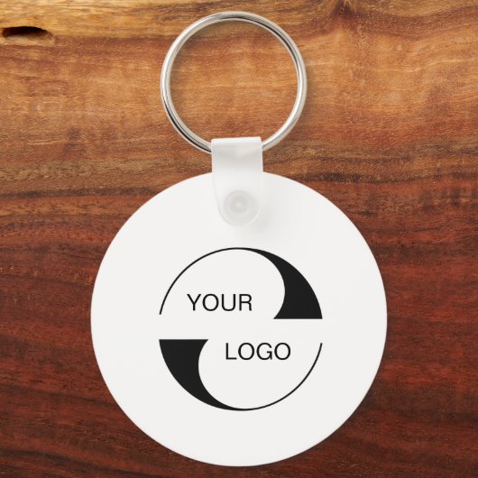 2 sided Logo, QR Code Company name Business URL Sleutelhanger (Voorkant)