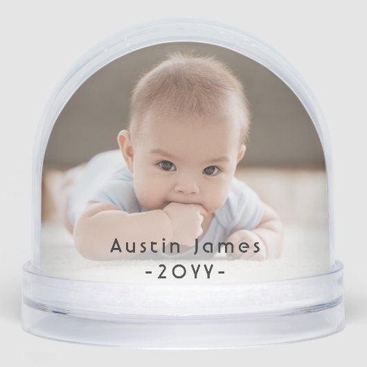 2 Sided Modern Photo & Black Text Overlay Keepsake (Avant)