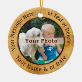 2 Sided Photo Ornaments. 6 Tekstvakken, 2 Afbeeldi Keramisch Ornament (Voorkant)