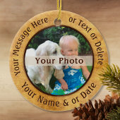 2 Sided Photo Ornaments. 6 Tekstvakken, 2 Afbeeldi Keramisch Ornament