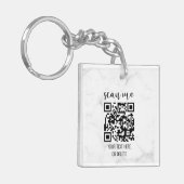 2 Sided QR Business Logo Professional Sleutelhanger (Voorkant Links)