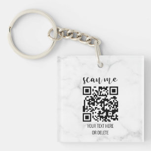 2 Sided QR Business Logo Professional Sleutelhanger