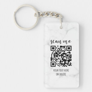 2 Sided QR-code Uw Logo Sleutelhanger