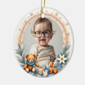 2 sided Santa’s Newest Helper Keramisch Ornament (Links)