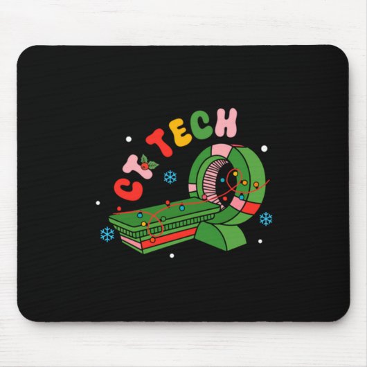 (2 Sided) Santa's Favorite Ct Tech Christmas Techn Muismat (Voorkant)