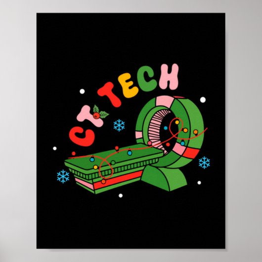 (2 Sided) Santa's Favorite Ct Tech Christmas Techn Poster (Voorkant)