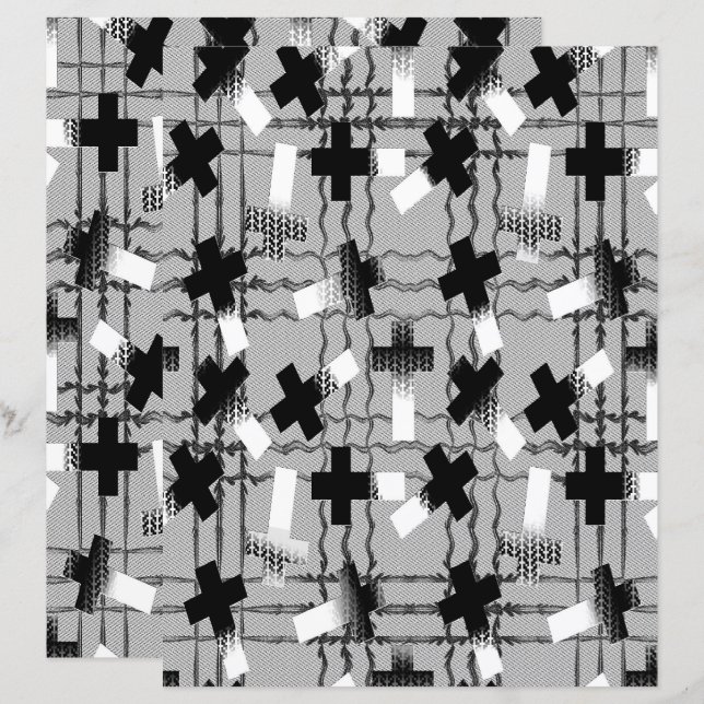 2-Sided Sown in Faith Lt Grayscale Scrapbook Page (Devant / Derrière)