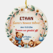 2 sided Twinkle Bear Keramisch Ornament (Achterkant)