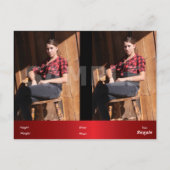 2 Single Headshot Comp-kaarten - Modelhoofdfoto's Briefkaart (Achterkant)