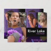 2 Single Headshot Composietkaarten - Actor Headsho Briefkaart (Voorkant / Achterkant)