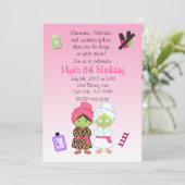 2 Spas Beauté Girls Beauté Anniversaire Invitation (Debout devant)