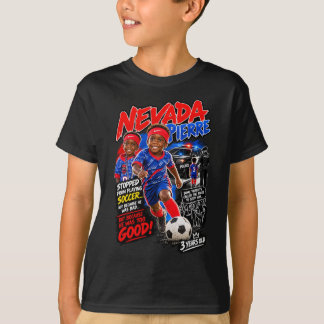 2 steun Nevada Pierre 3 jaar oud voetballer T-shirt
