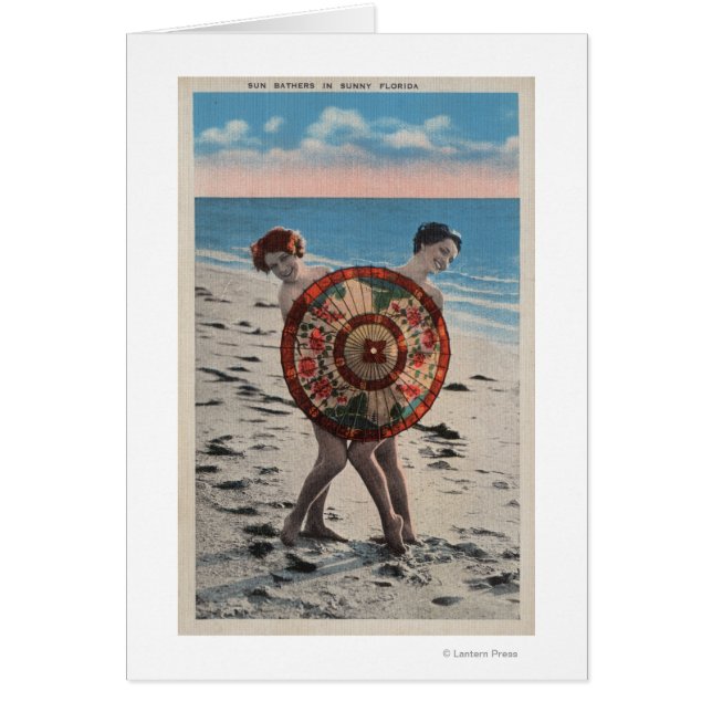 2 Sunbathing Women & Asian Umbrella, Florida (Voorkant)
