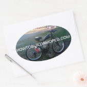 2-takt gemotoriseerde fiets motor decal kit ovale sticker (Envelop)