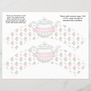2 Theepot Pensioen Persoonlijke Cupcake Verpakking Flyer