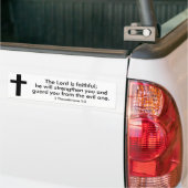 2 Thessalonians 3:3 Bible Verse Bumper Sticker (Op Truck)
