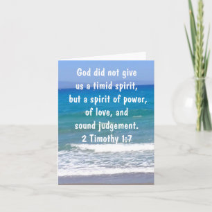 2 Timoteüs 1:7 Christenen zijn niet timide Bijbel  Kaart