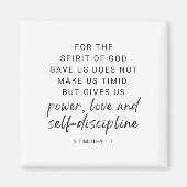 2 Timoteüs 1:7 Kracht, Liefde en Zelfdiscipline Magneet (Voorkant)