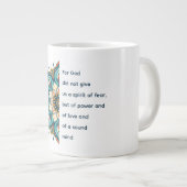2 Timothée 1:7 Mug Jumbo Fleur Mandala (Devant droit)