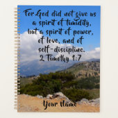 2 Timothée 1:7 Verset biblique personnalisé (Devant)