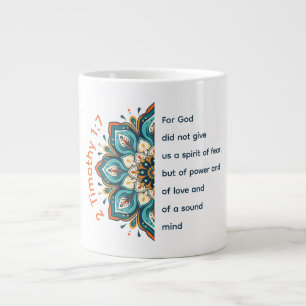 2 Timotheüs 1:7 Mandala Bloem Jumbo Mok