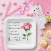 2 Timotheüs 4:7 Ik heb de goede strijd gestreden Papieren Bordje (Feest)