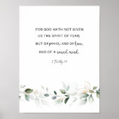 2 Timothy 1:7 KJV Bijbelversie Poster (Voorkant)