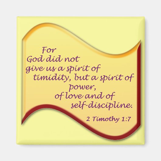2 Timothy 1:7 Magneet (Voorkant)