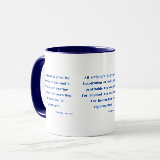 2 Timothy Mok 3:16 Bijbel Verse Scripture Two-Tone (Voorkant links)