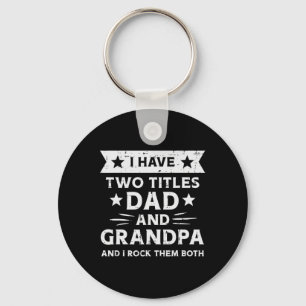 2 titels vader opa grappige vaders grootouder dag sleutelhanger