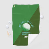 2-tone groene golfhanddoek met golfnaam (Insitu)