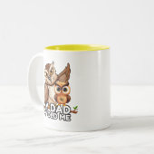 2-Tone Mug 11oz : Mon papa Mon Vieux Moi (jaune) (Devant gauche)