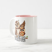 2-Tone Mug 11oz : Mon Père Mon Vieux Moi (rose) (Devant gauche)